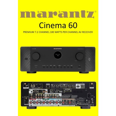 Marantz CINEMA 60高级7.2声道|每声道100瓦AV接收器